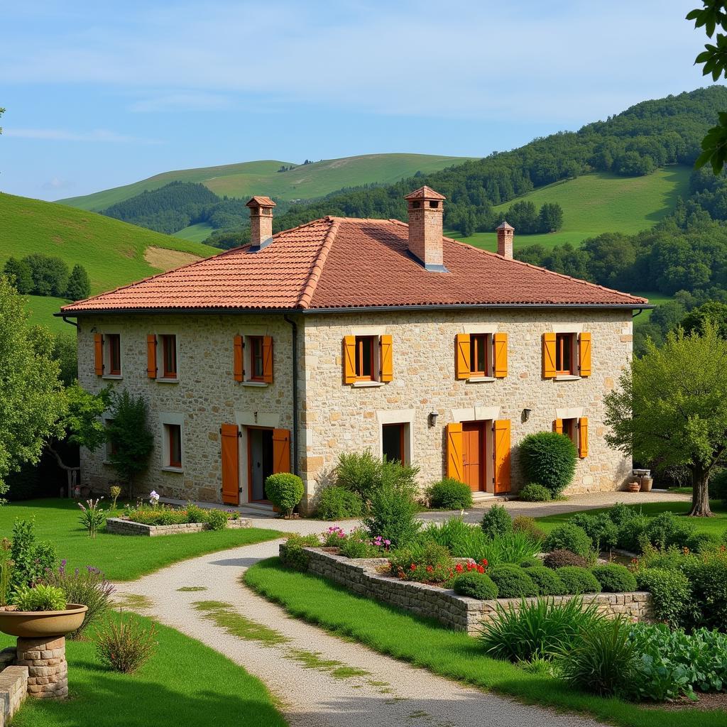 Traditional Catalan farmhouse in the countryside