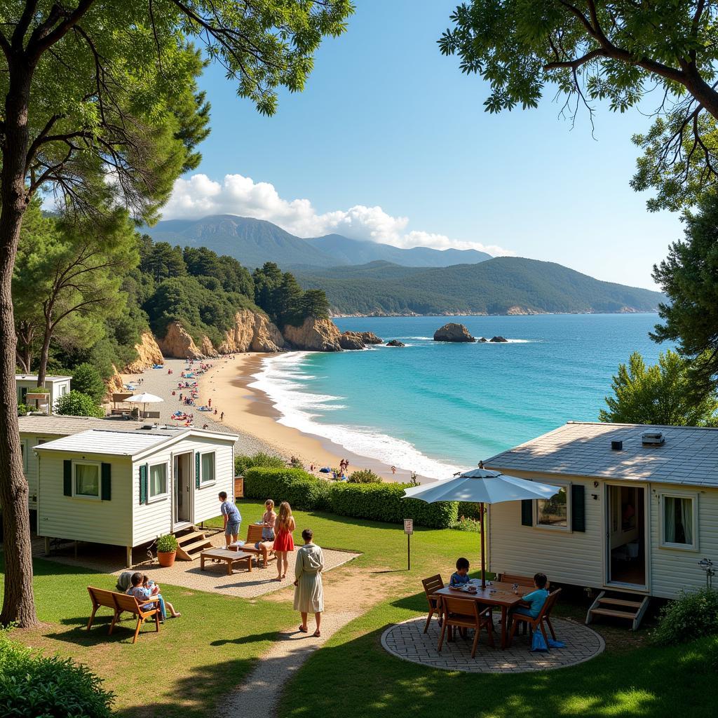 Mobile Home Park on the Beach in Catalonia