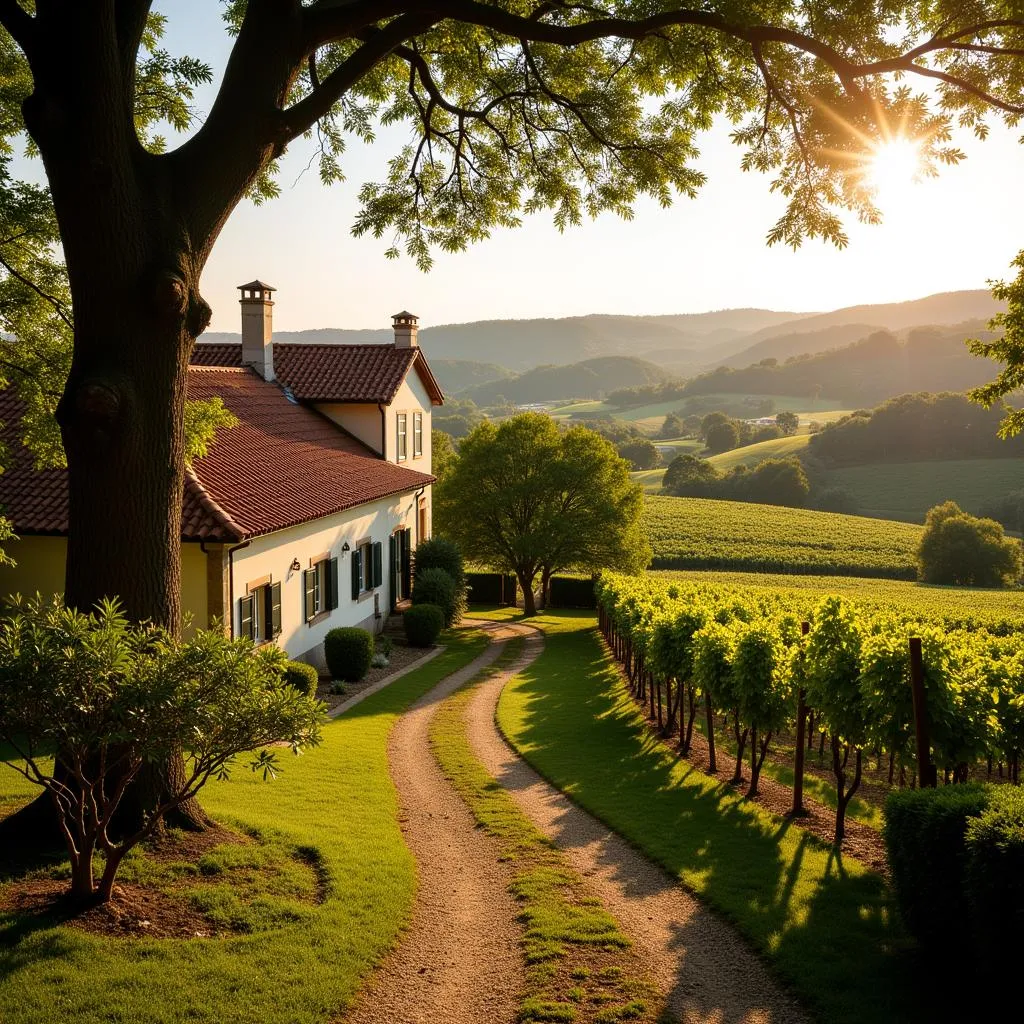 Charming Portuguese villa amidst vineyards