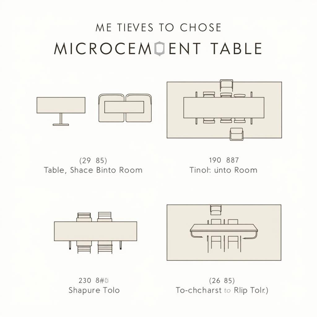 Selecting the Perfect Size Microcement Table for Your Dining Area