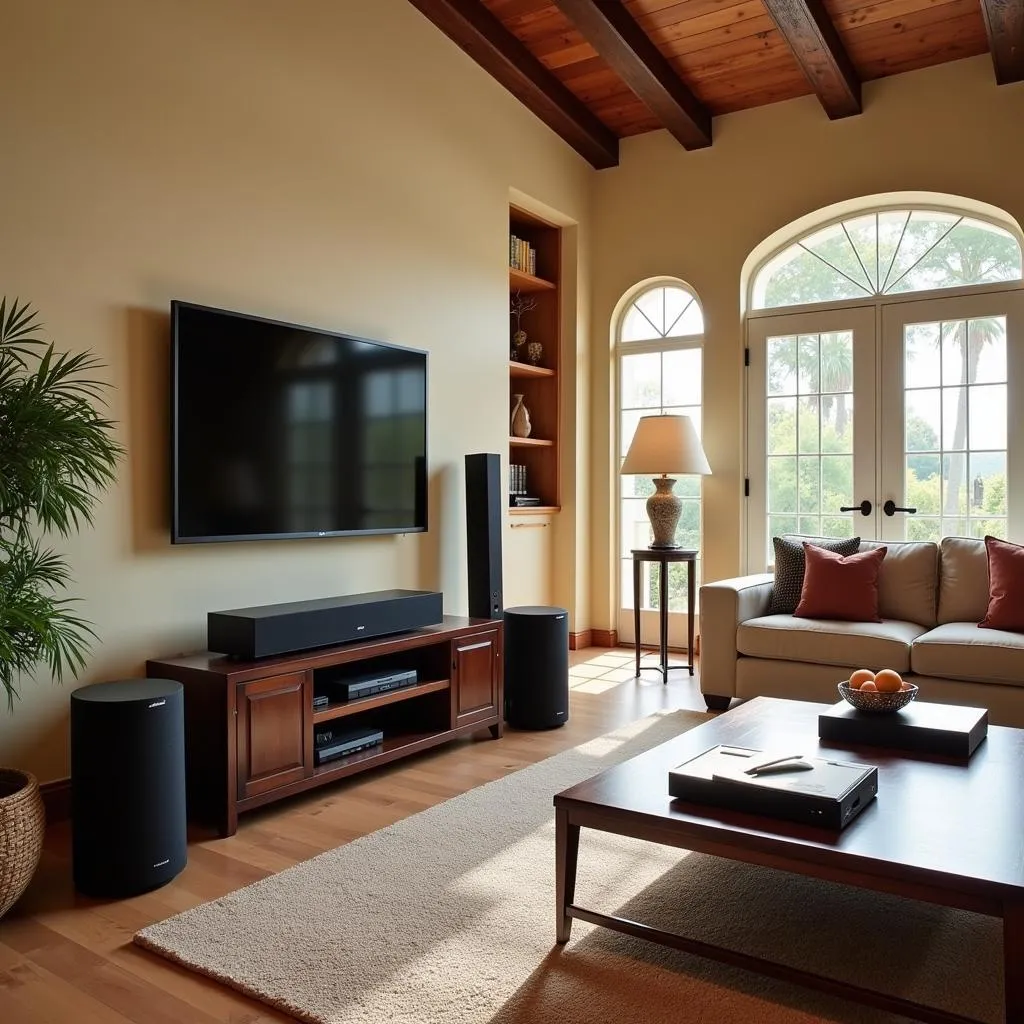 Close-Up of the Sleek Bose 650 System in a Spanish Villa