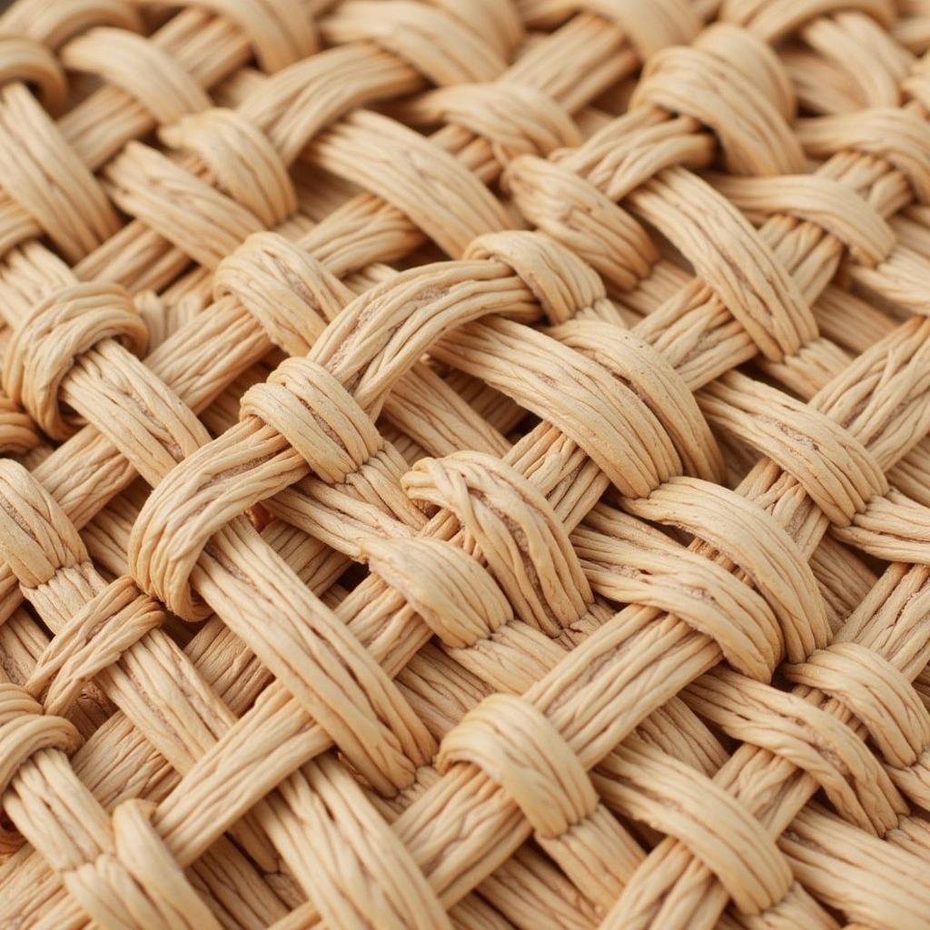 Close Up of Wicker Cambiador Mimbre