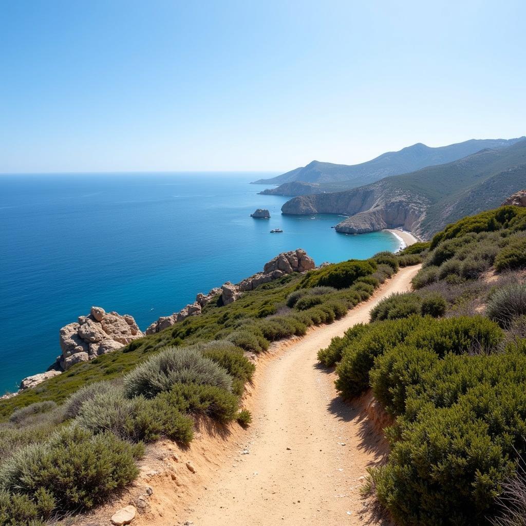 Scenic Coastal Path in Sitges