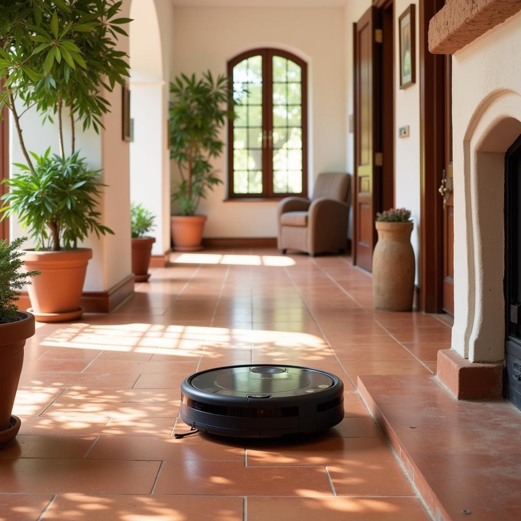 Conga 8290 Robot Vacuum Cleaning a Spanish Villa