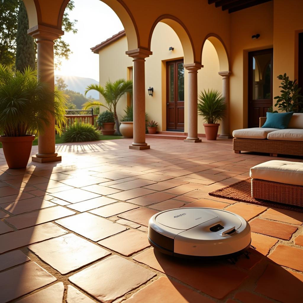 Cecotec Conga cleaning a Spanish villa