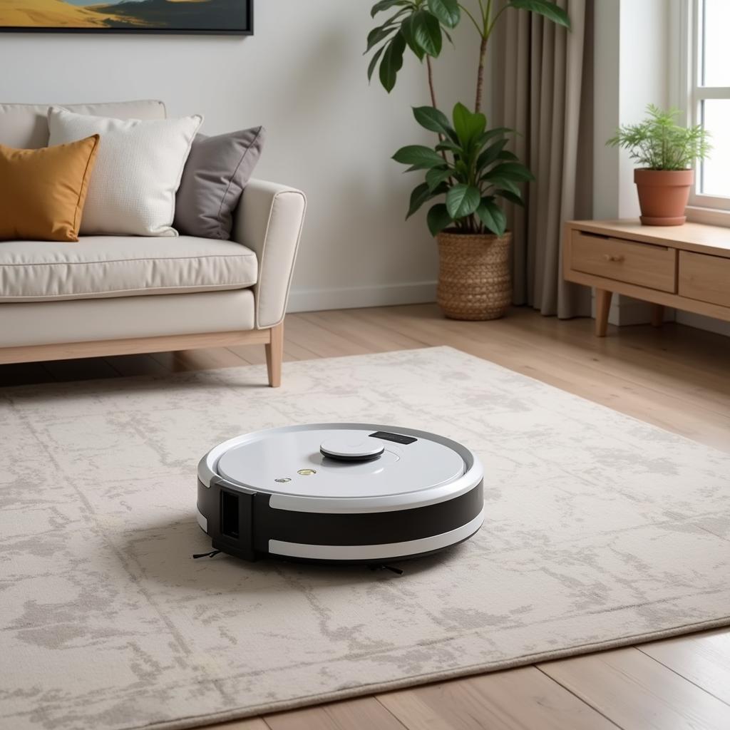 Conga Home 10000 robot vacuum cleaning a modern living room