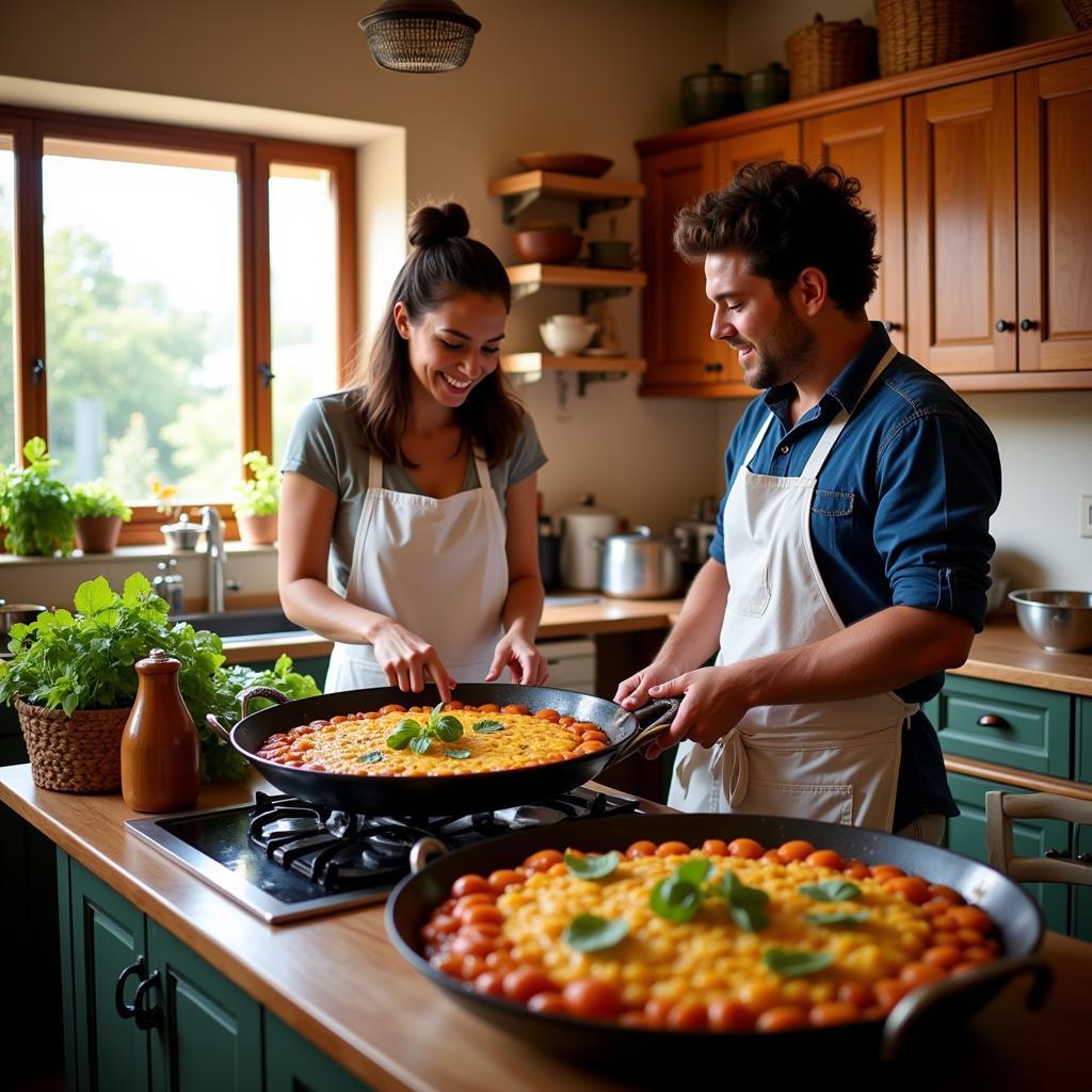 Cooking Paella with Local Host in Elda