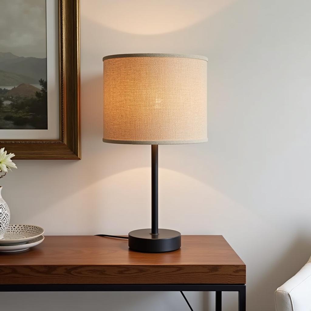 Cordless Lamp as a Focal Point in a Living Room