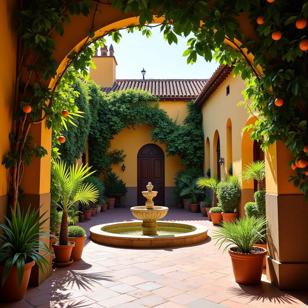 A tranquil courtyard in Cordoba