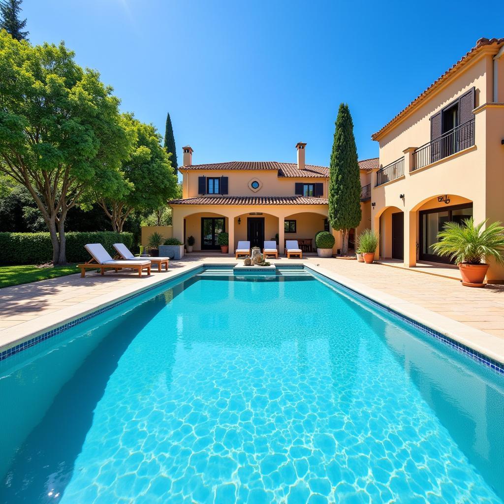 Relaxing by the pool at a Costa Blanca Finca