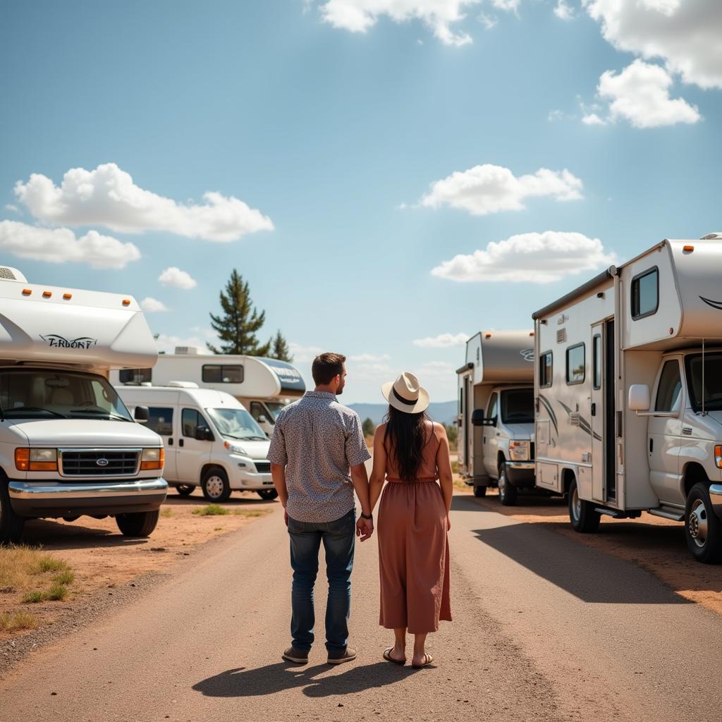 Couple Choosing a Home on Wheels