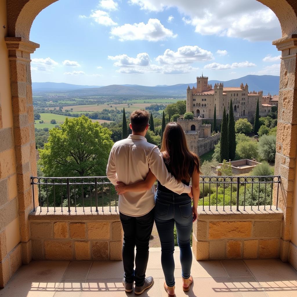 Couple Enjoying a Castillo View