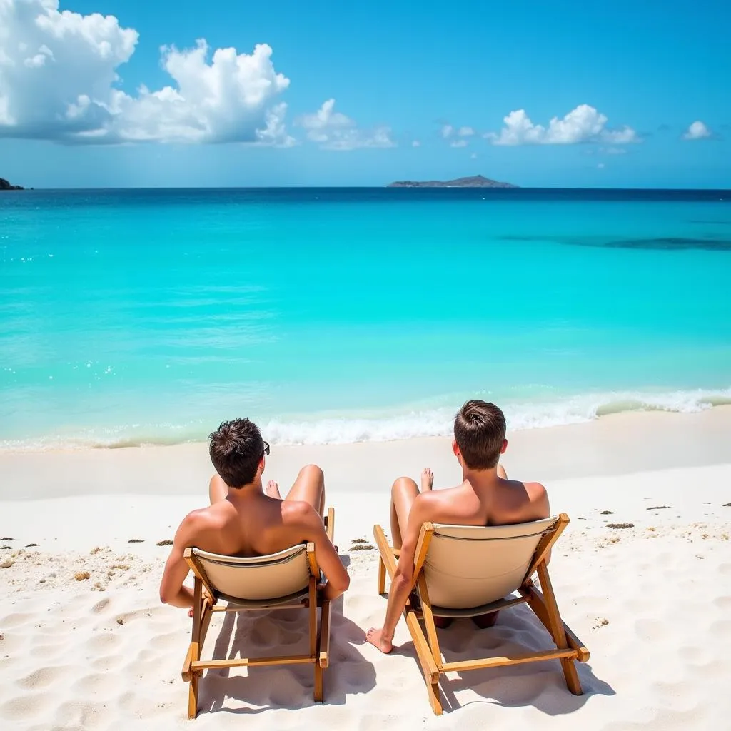 Couple Relaxing on Fuerteventura Beach