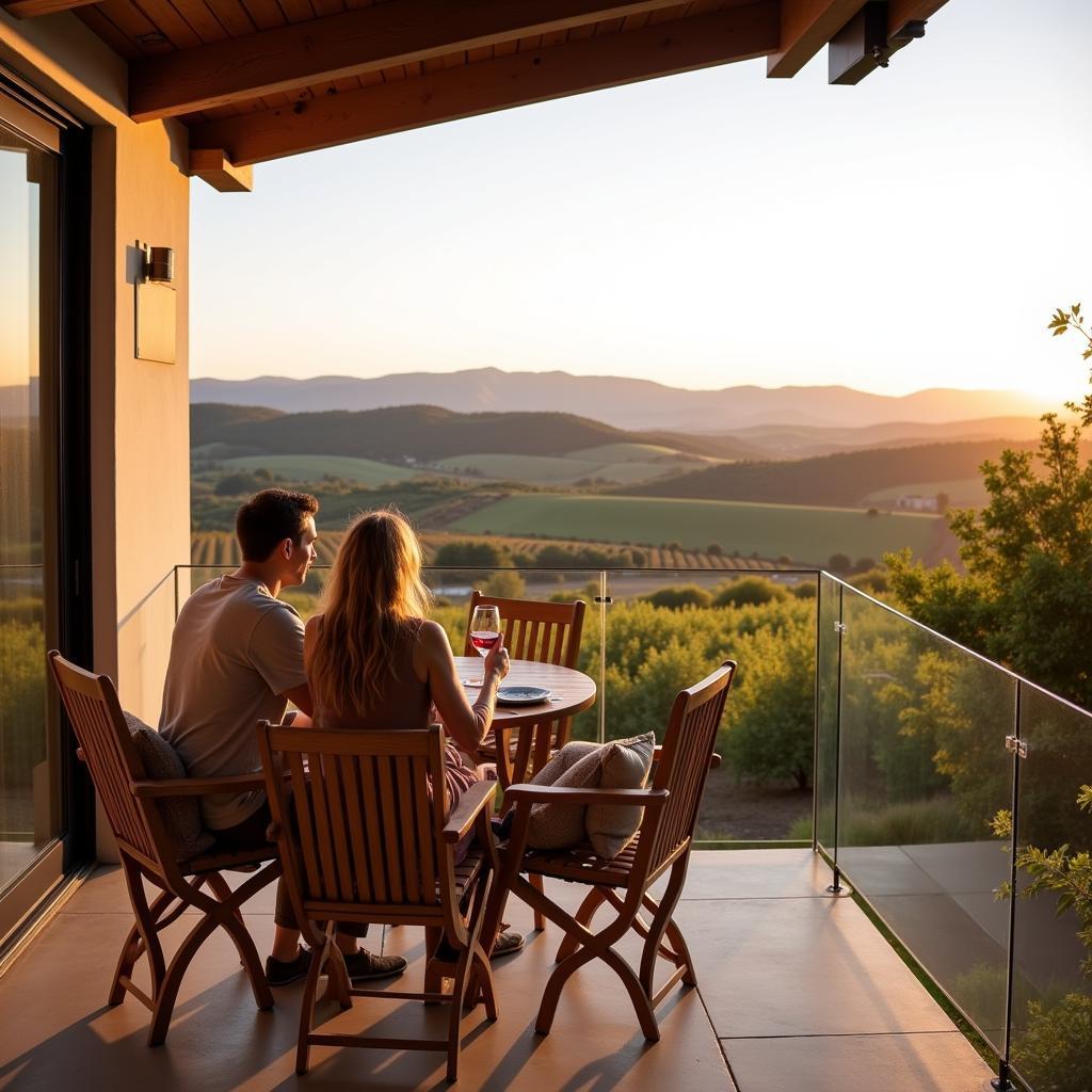 Couple Relaxing on Max Home Balcony