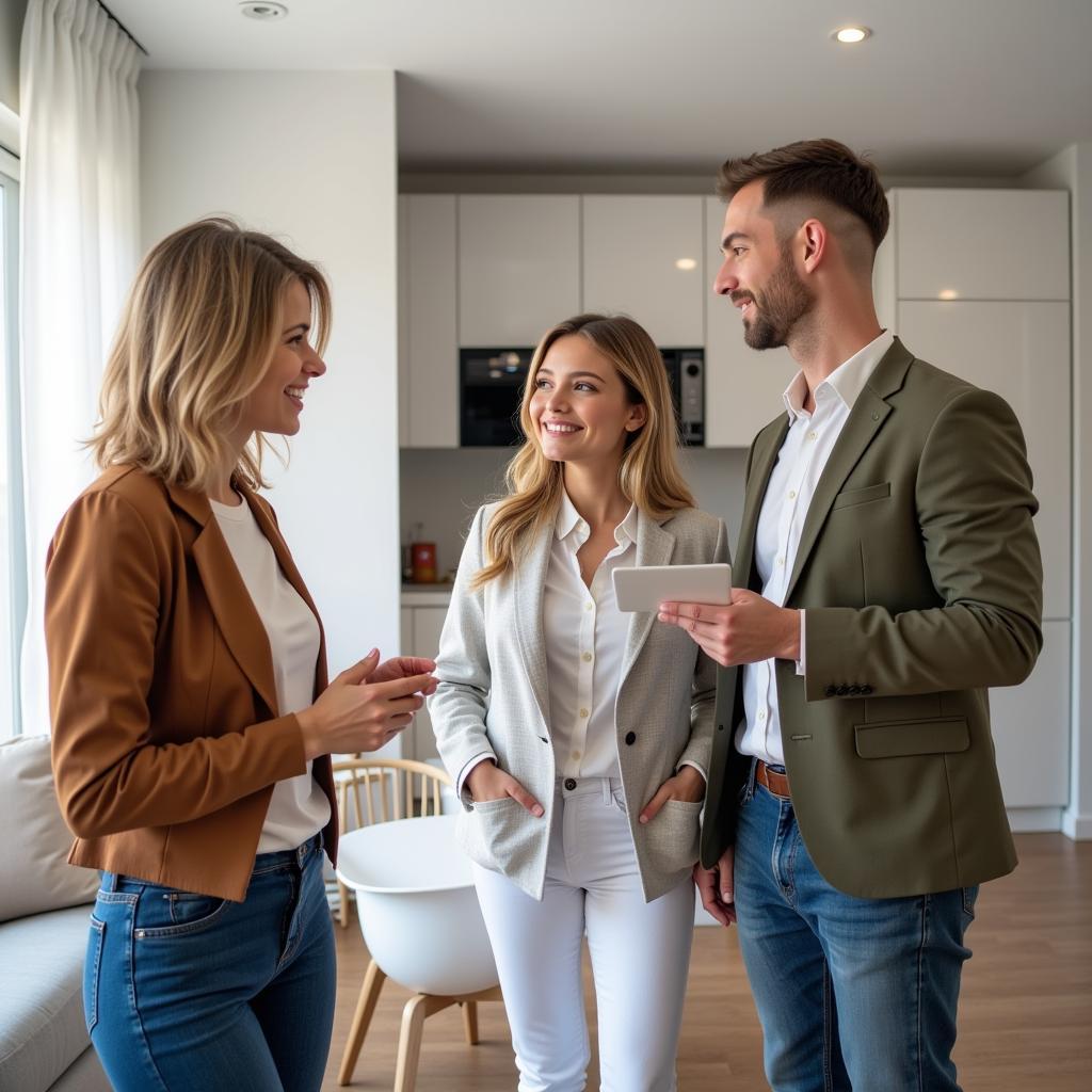 Couple Viewing a Property in Benidorm with Agent