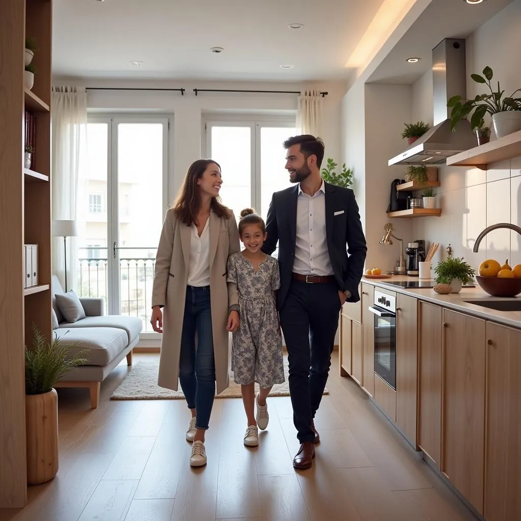 Couple Viewing a Spanish Apartment with Real Estate Agent