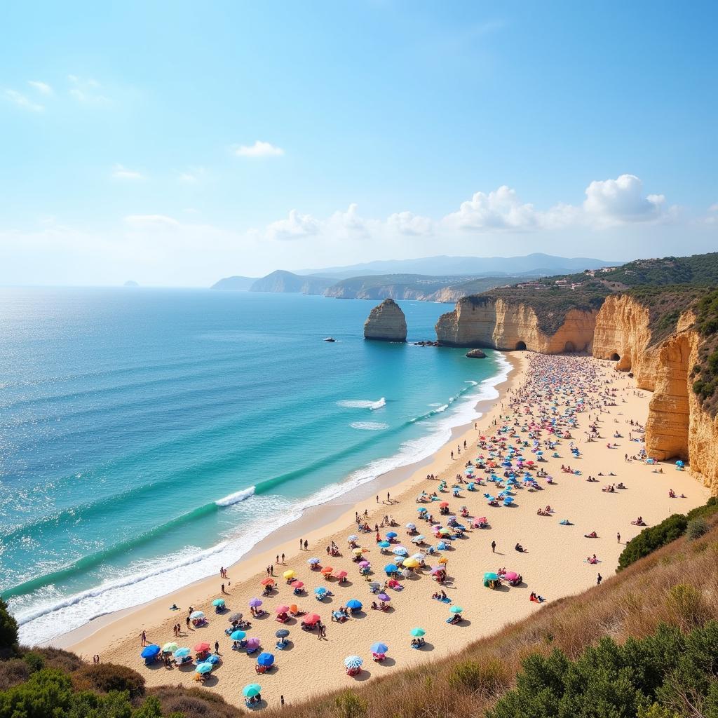 Overcrowding in tourist areas in Spain