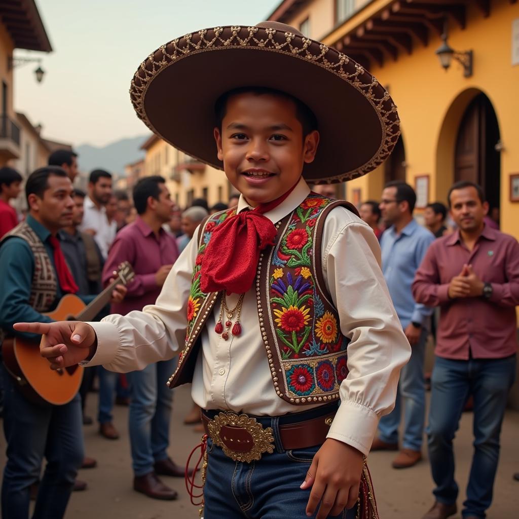 David el No Homo experiencing the vibrancy of a Spanish fiesta