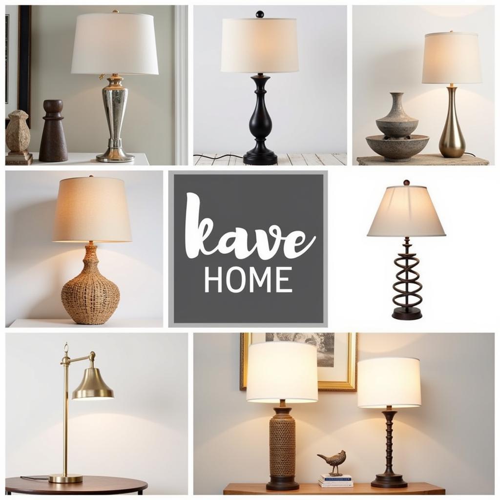 A variety of Kave Home table lamps in different styles.