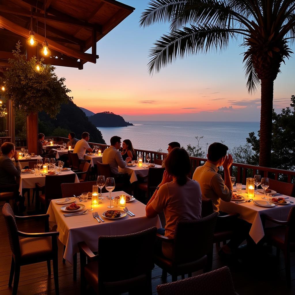 Outdoor dining at a restaurant in Cabo Home