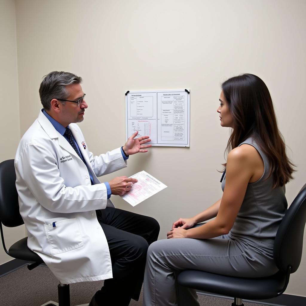 Doctor and Patient Discussing Blood Test Results