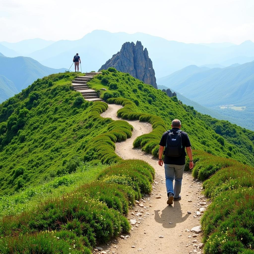 Hiking trail leading to the summit of El Turo de l'Home