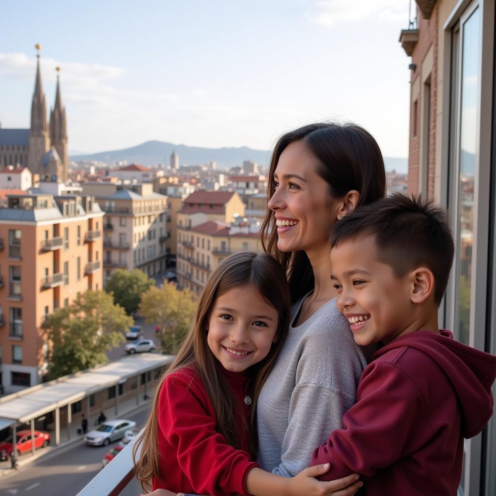 Family enjoying their stay at an Elim Home in Barcelona