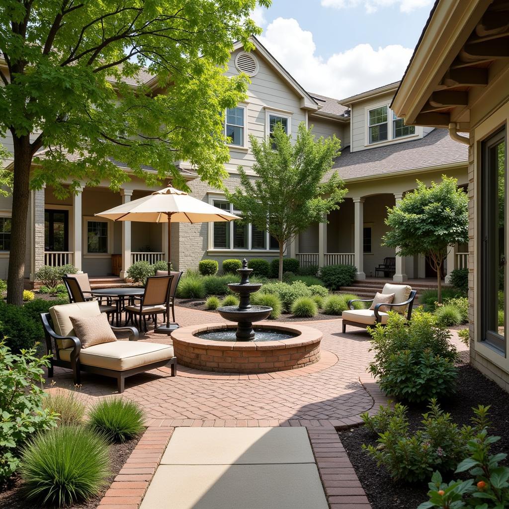 Tranquil courtyard oasis at Elim Home