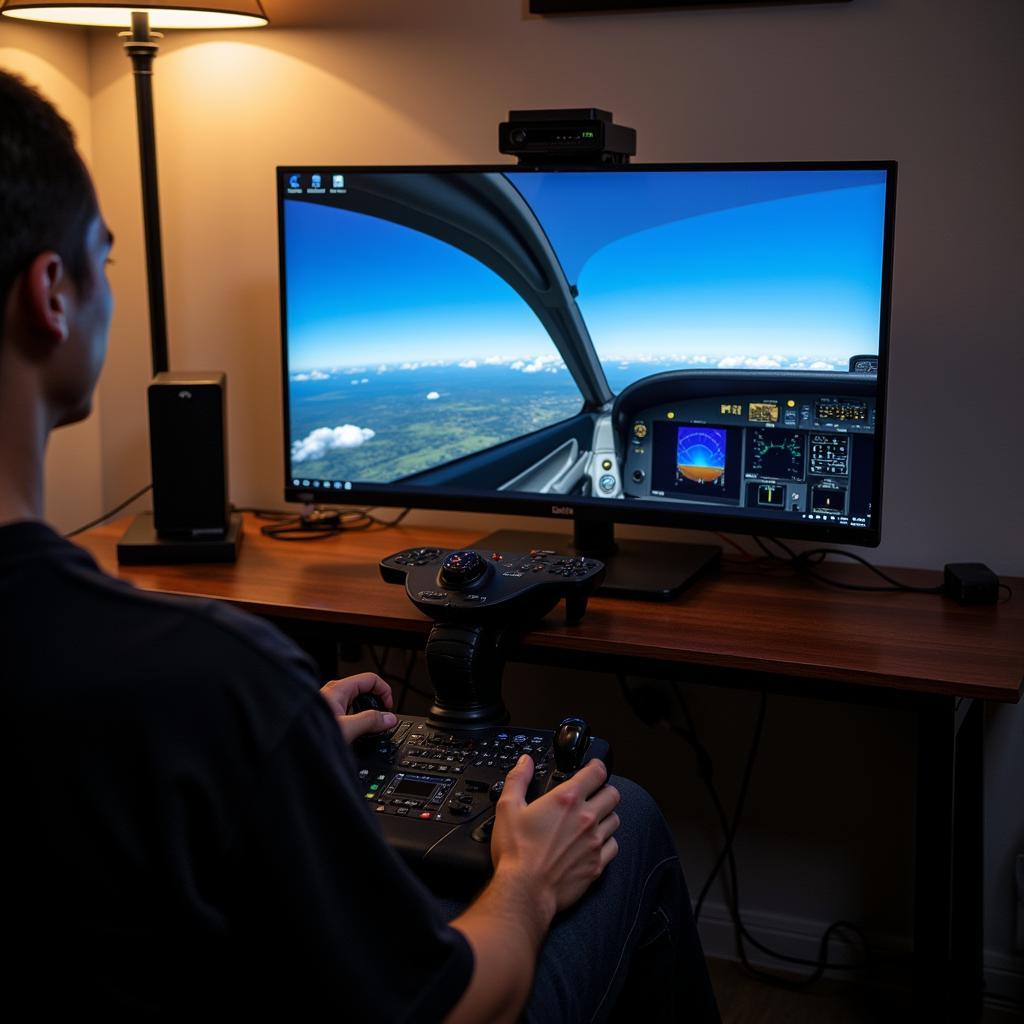 Entry-level flight simulator setup