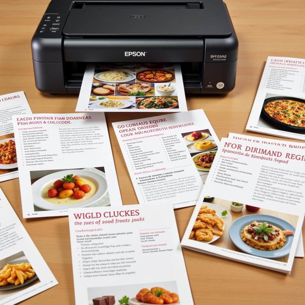 Epson XP-2200 printing a collection of traditional Spanish recipes