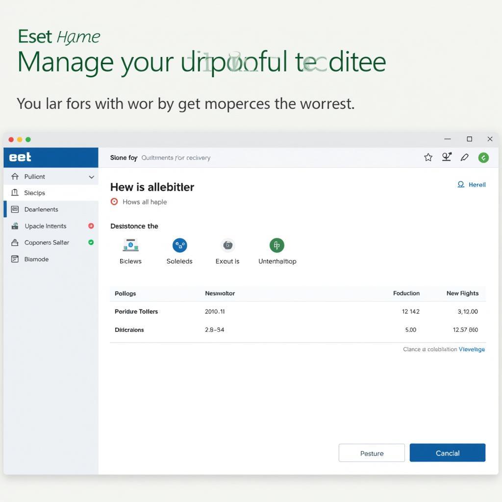 User-friendly Eset Home Interface