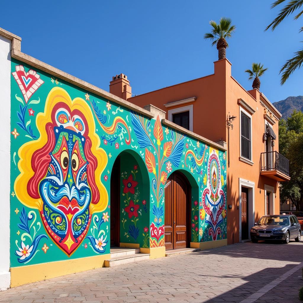 Colorful mural in Estepona