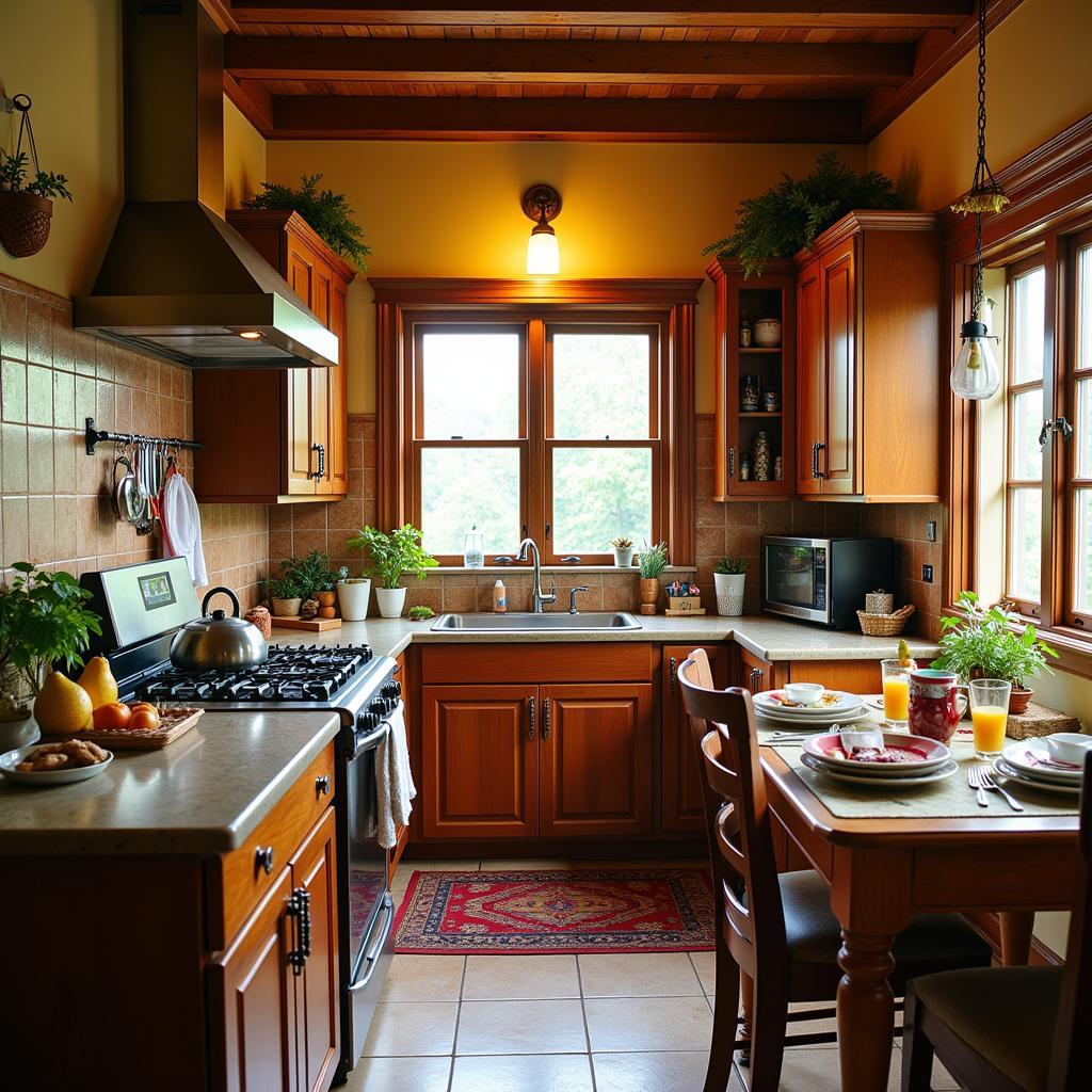 Fully equipped kitchen in Esther Home Las Arenas