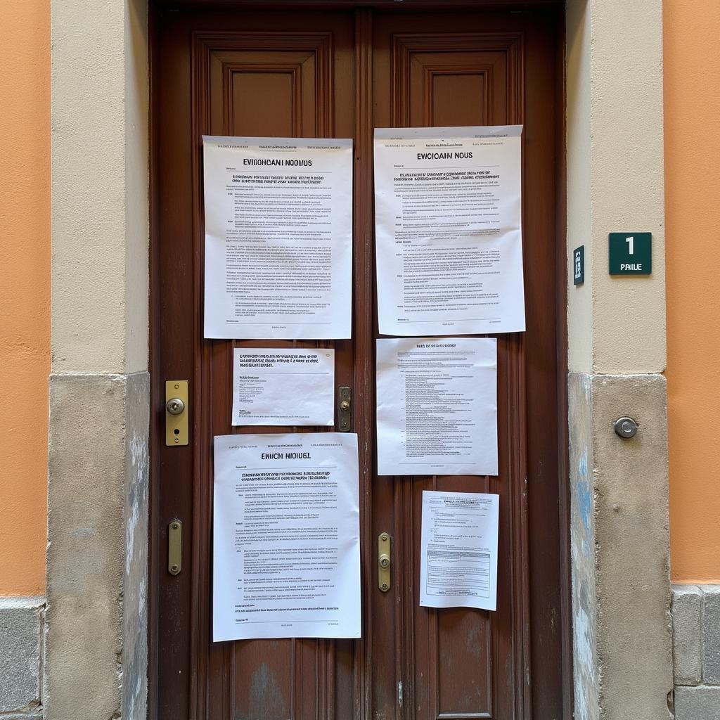 Eviction notices in Spain