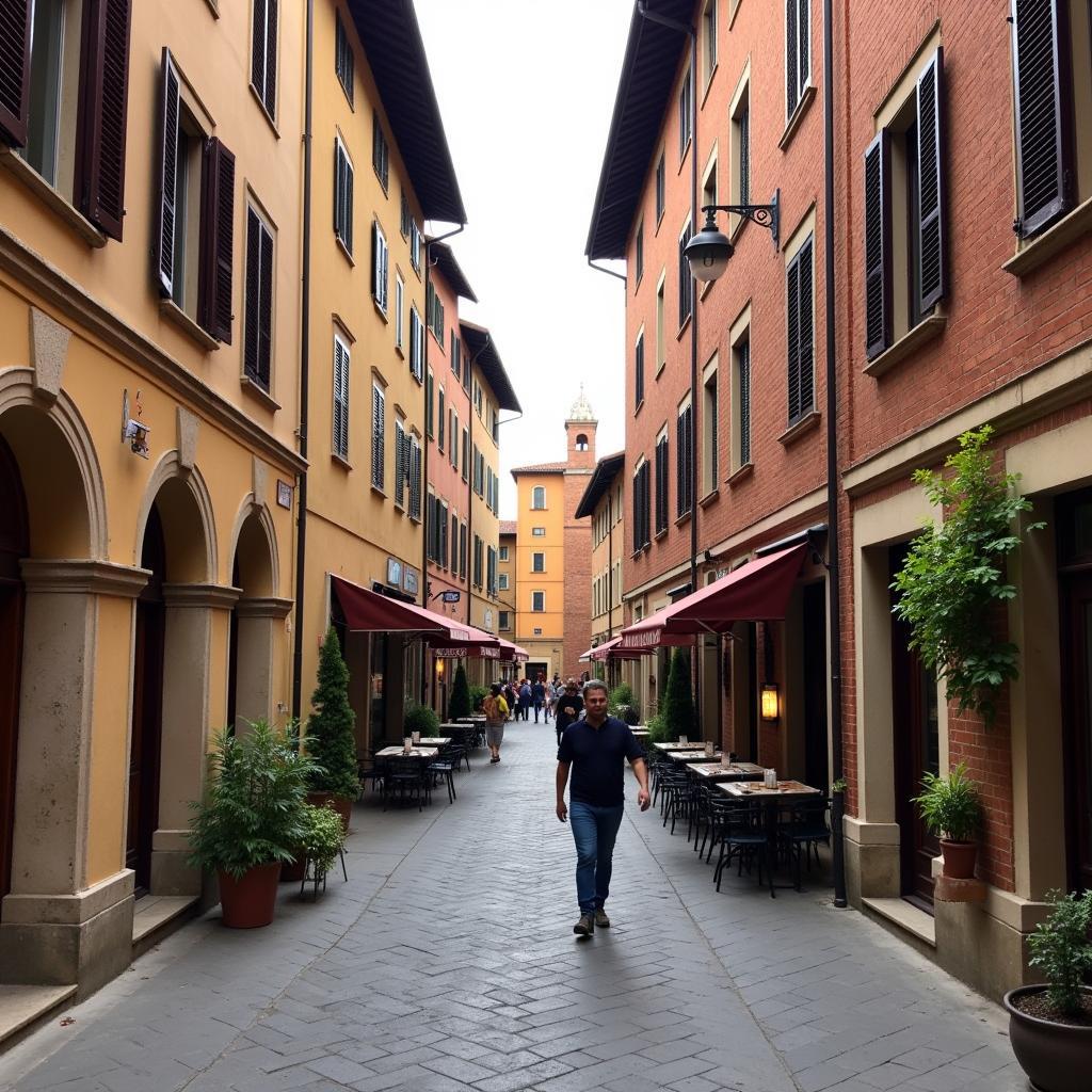 Tourists exploring the historic streets of Siena