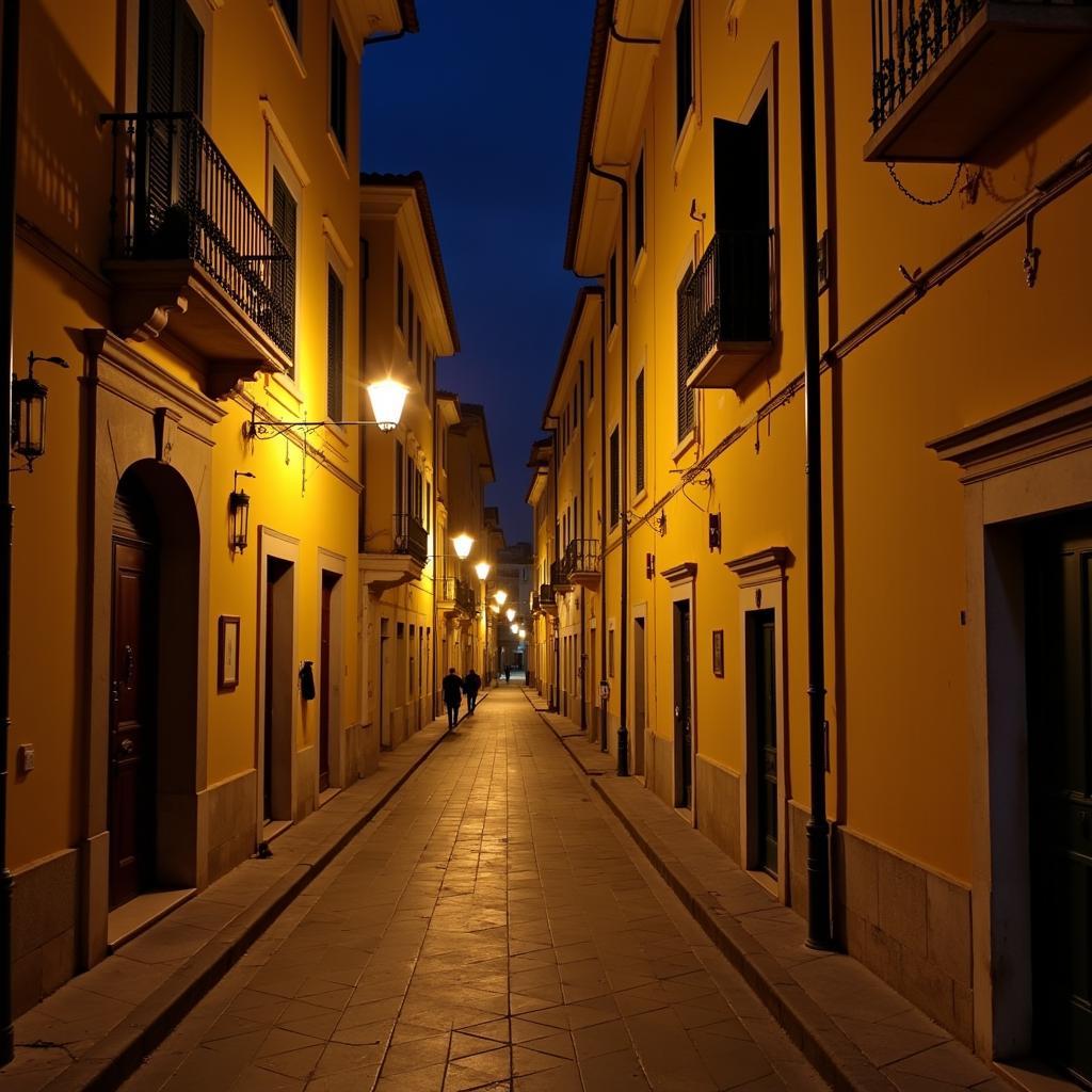 A couple strolling hand-in-hand through the enchanting streets of Lecce