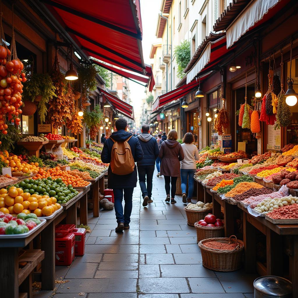 Exploring a vibrant Spanish market