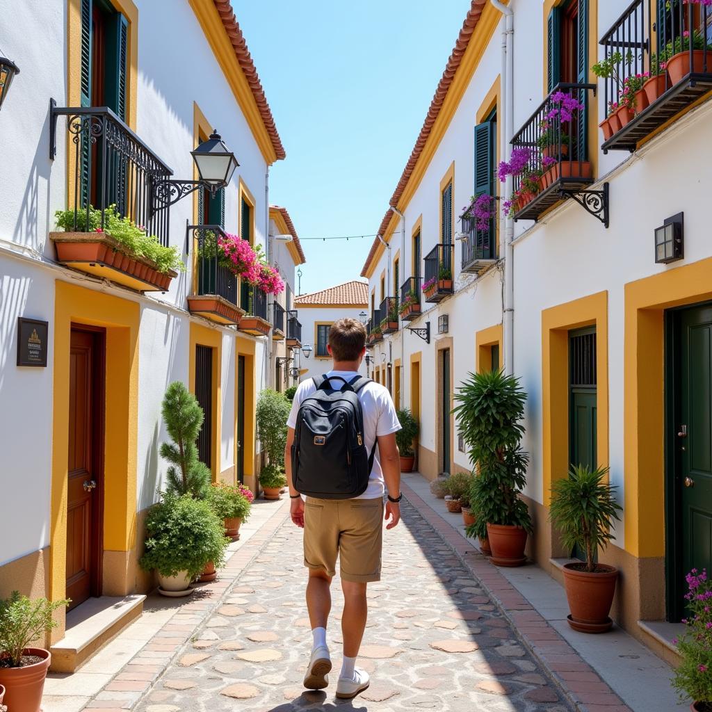 Exploring a Spanish Town