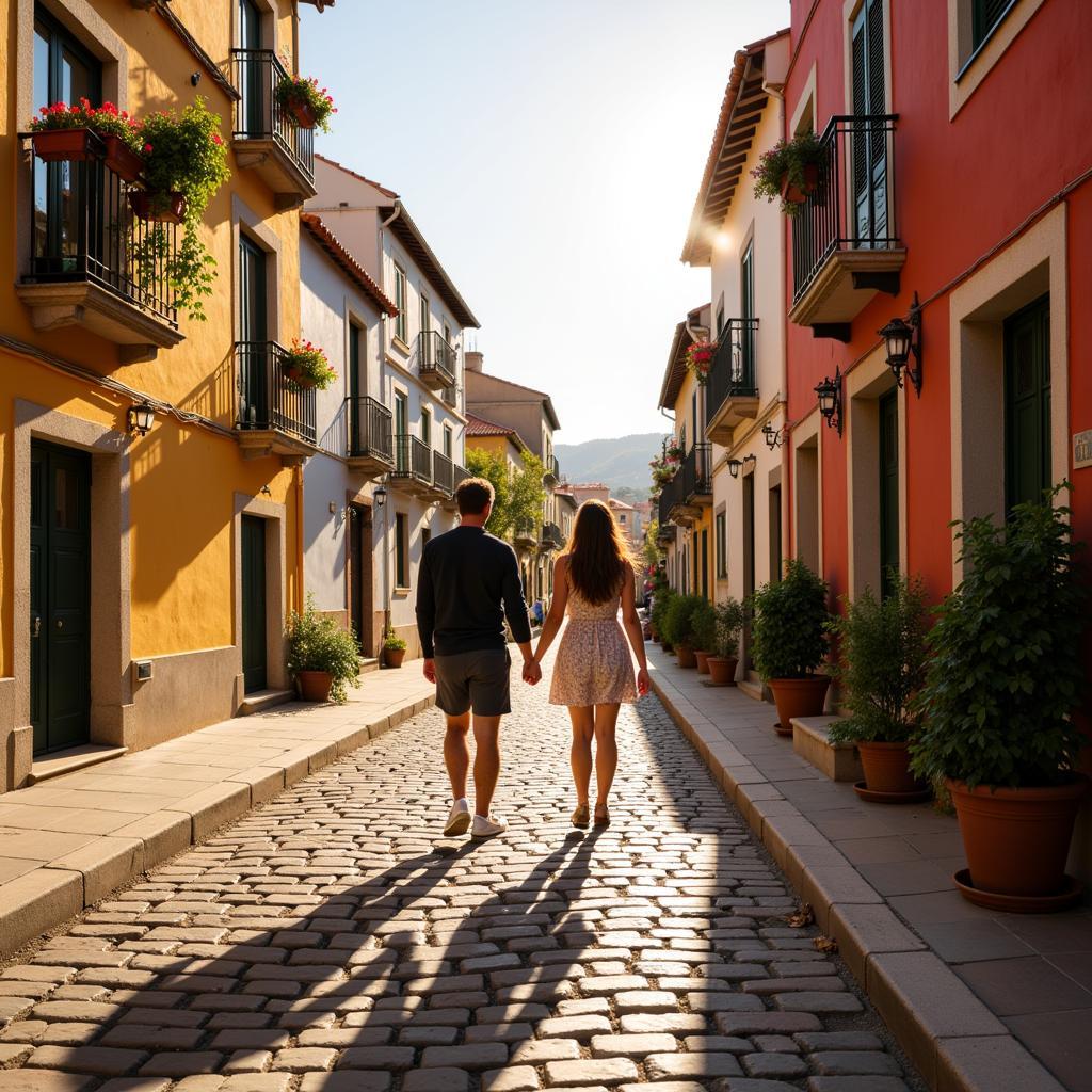 Wandering Through a Spanish Town