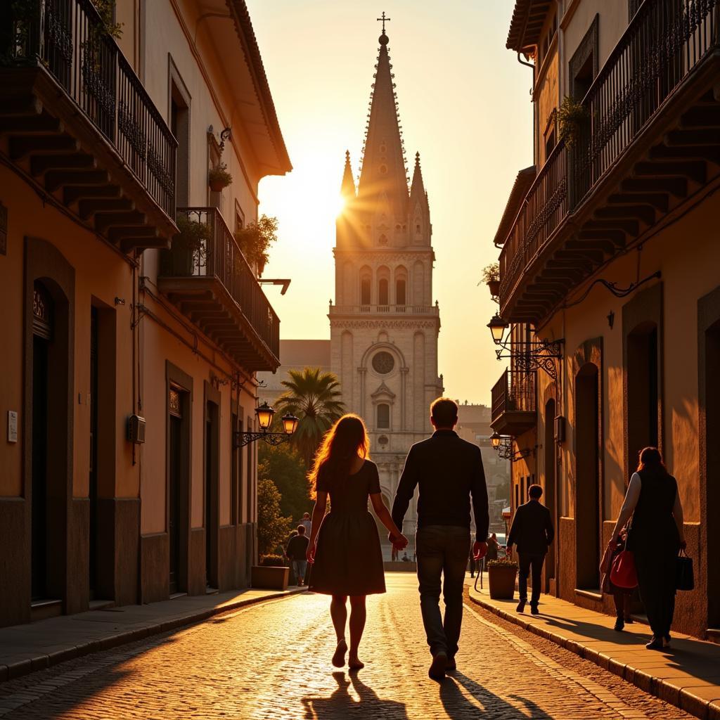 A couple explores a charming Spanish town, inspired by their guna home experience