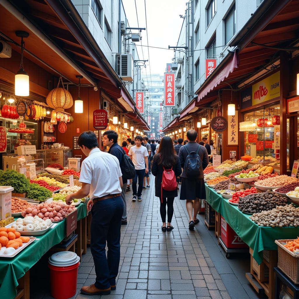 Discovering Tokyo's culinary delights at a local market