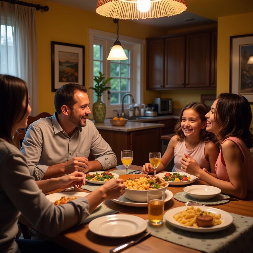 Family Dining in an Abad Home