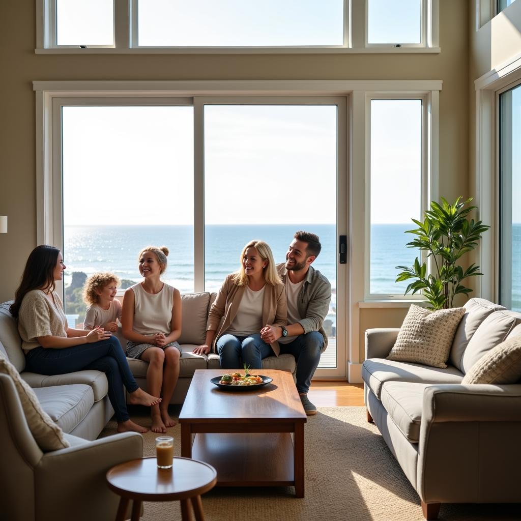 Family enjoying their Atlantic home vacation