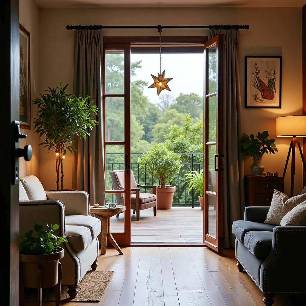 Family relaxing in a cool and comfortable Spanish home