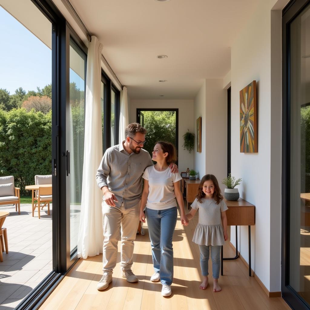 Family enjoying their Modular Home in Sabadell