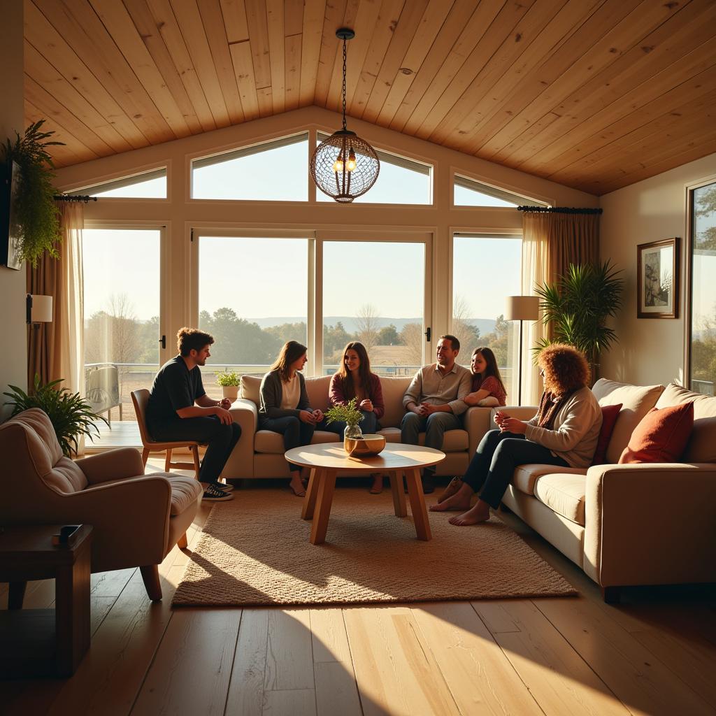 A Family Enjoys Quality Time in their Spacious Modular Home in Spain