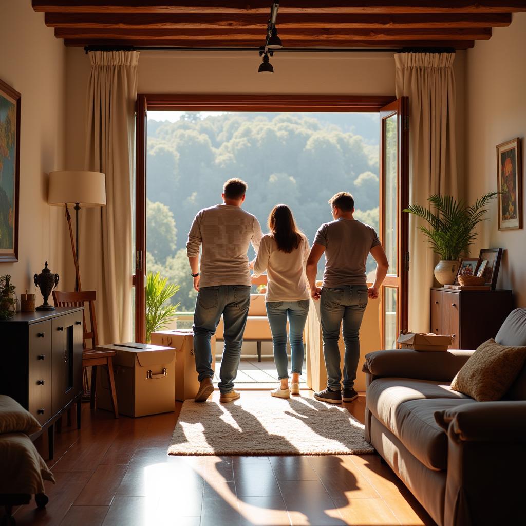 Family Unpacking in a Spanish Homestay with a Kenay Home Zapatero