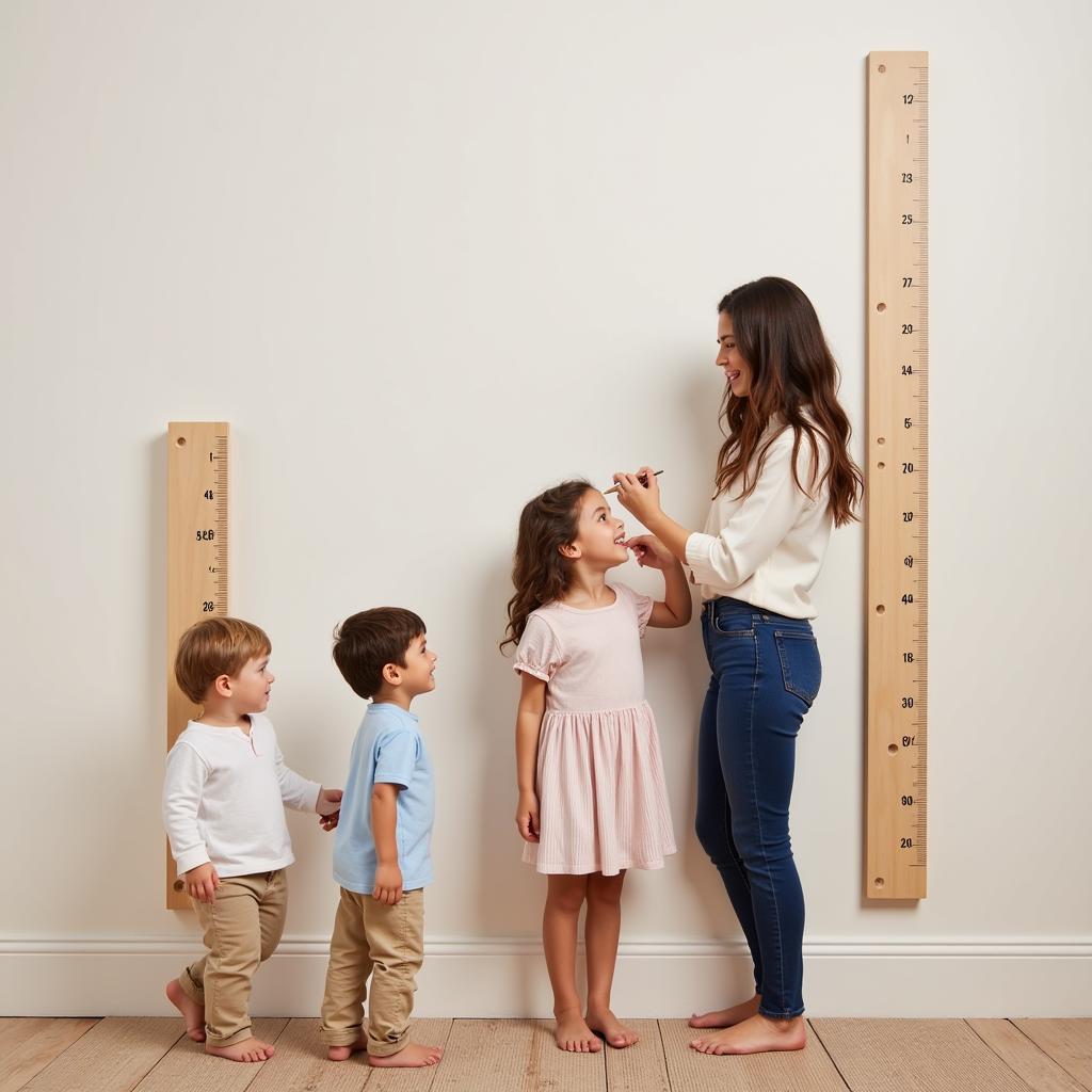 Family Using Zara Home Kids Height Chart