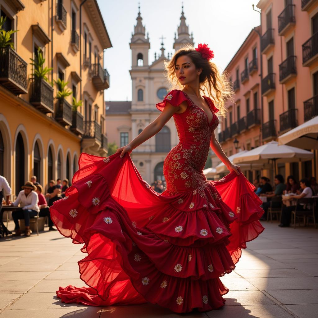 Passionate Flamenco Dancer in Seville