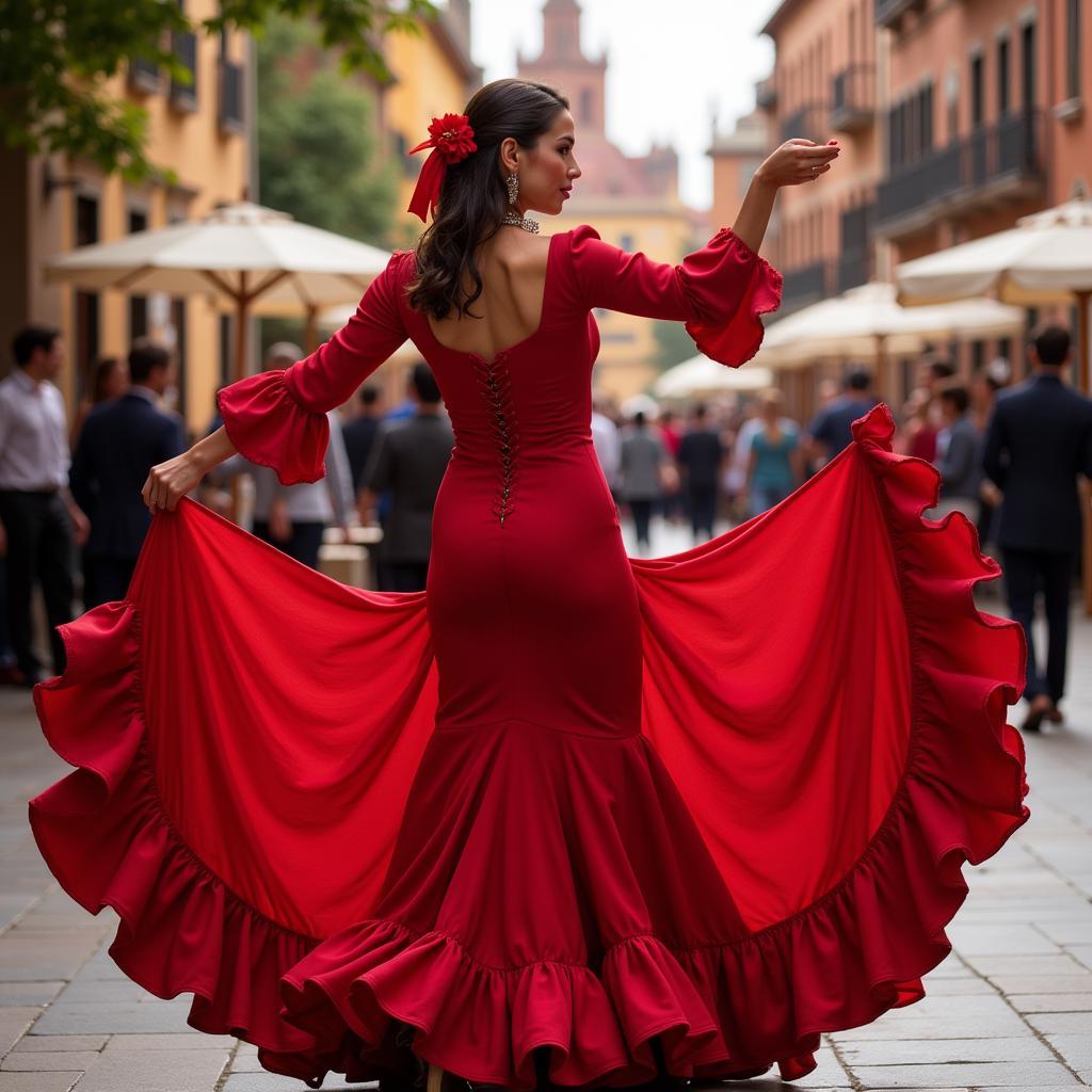 Flamenco Dancer Performing in Seville